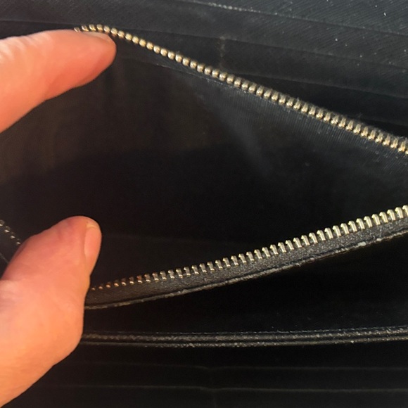 Prada $25 start Black Saffiano Leather Zip-Around Wallet - Picture 10 of 14